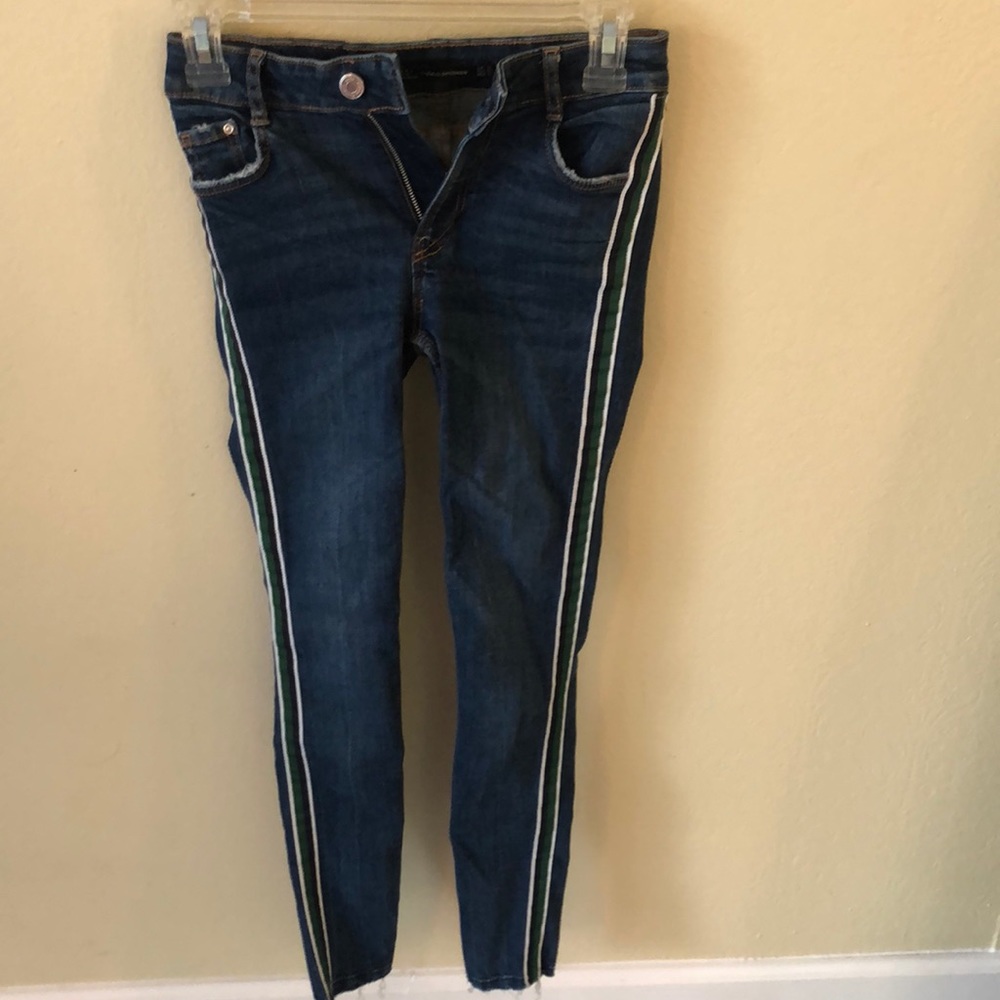 Zara stripe jeans